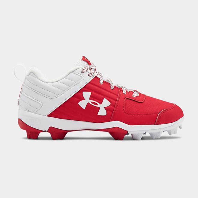 Under Armour Leadoff Low RM Jr. - Chlapcenske Baseballová Obuv - Červené/Biele